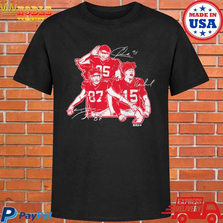 Patrick Mahomes, Travis Kelce & Chris Jones Kansas City Chiefs shirt -  Gearuptee