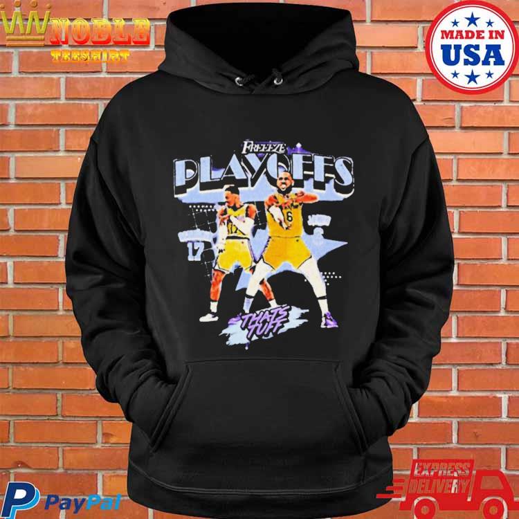 Lebron James dennis schroder freeeze playoffs photo design t-shirt, hoodie,  sweater, long sleeve and tank top