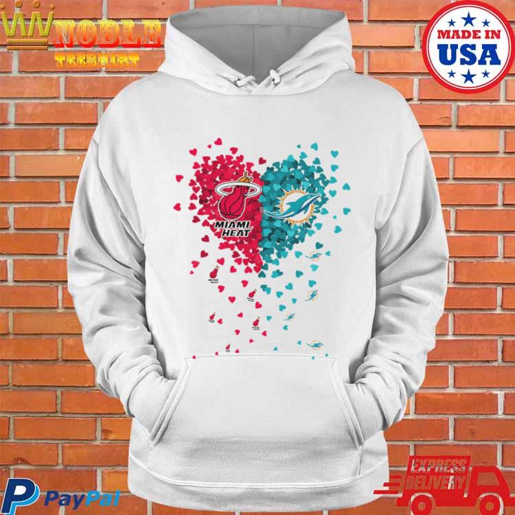 Miami Heat And Miami Dolphins Tiny Heart Shape 2023 Shirt - Peanutstee