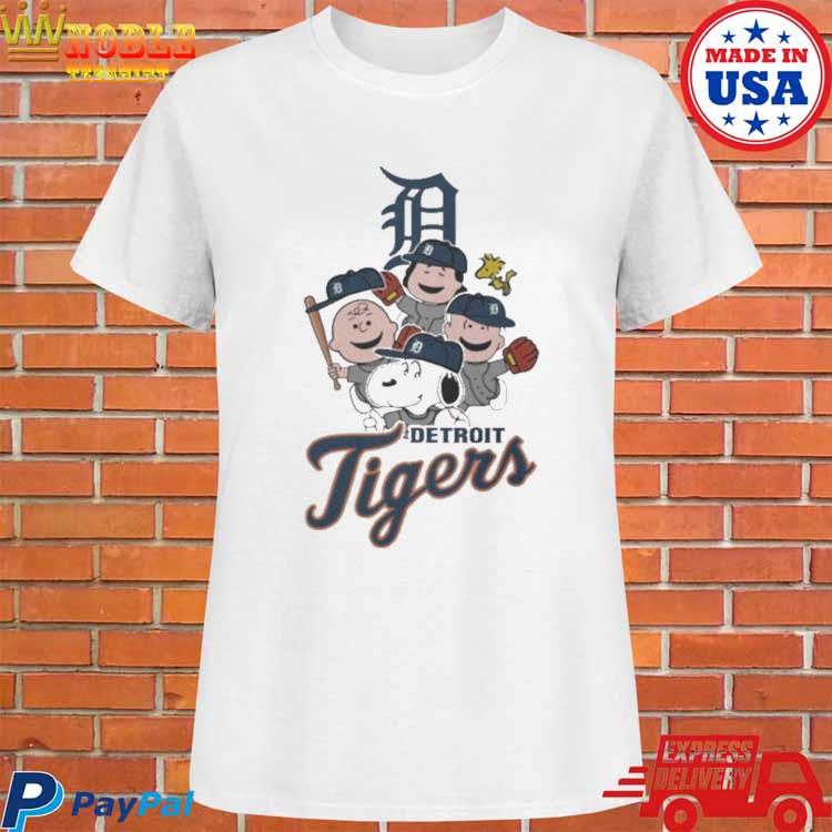 Official Peanuts mlb detroit tigers Snoopy and friends 2023 T