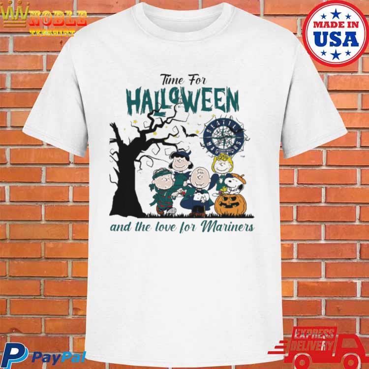 Peanuts Time For Halloween And The Love For Seattle Mariners Shirt -  Peanutstee