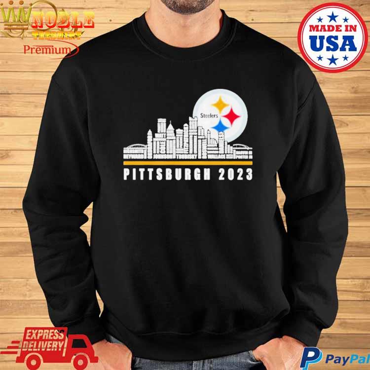 Official Pittsburgh Steelers players names city skyline 2023