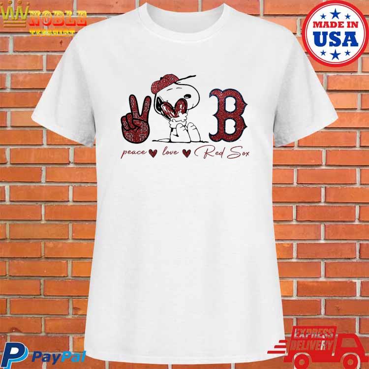 Snoopy Boston Red Sox Peace Love Red Sox Shirt, hoodie, longsleeve,  sweatshirt, v-neck tee