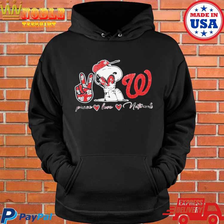 Snoopy Peace Love Washington Nationals Shirt, hoodie, sweater