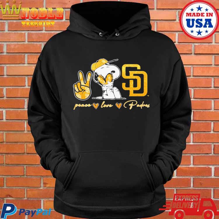 Snoopy San Diego Padres Peace Love Padres shirt, hoodie, sweater