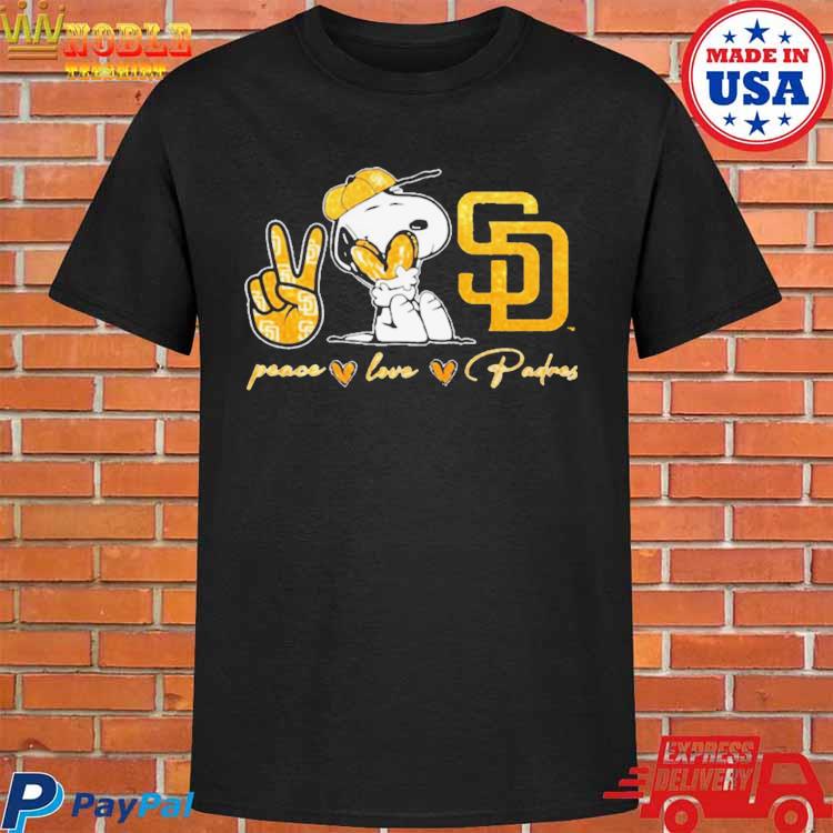 Snoopy San Diego Padres Peace Love Padres Shirt