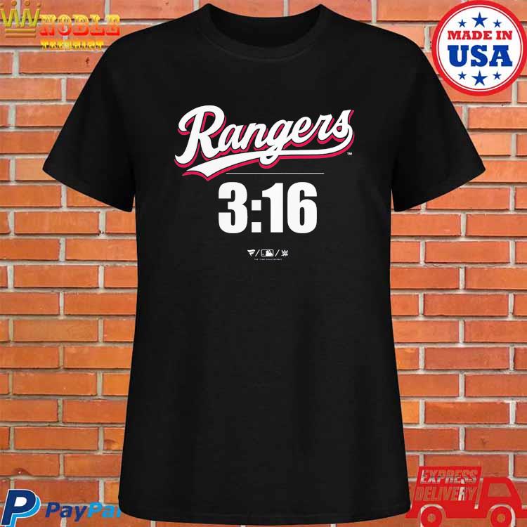 Texas Rangers Fanatics Branded Official Logo T-Shirt - Red