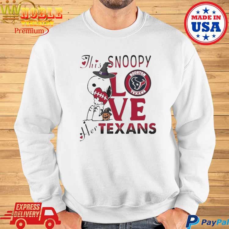 This Snoopy Love Her Houston Texans Halloween 2023 T-shirt,Sweater, Hoodie,  And Long Sleeved, Ladies, Tank Top