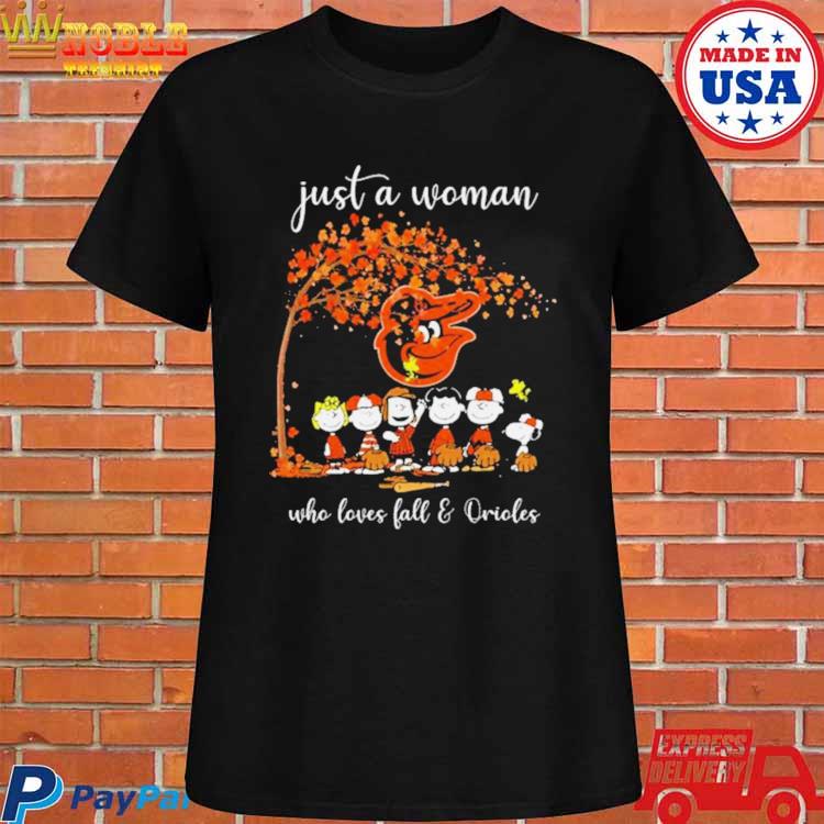 The Peanuts Just A Girl Who Loves Fall And Loves Baltimore Orioles Baseball  Shirt, hoodie, sweater, long sleeve and tank top