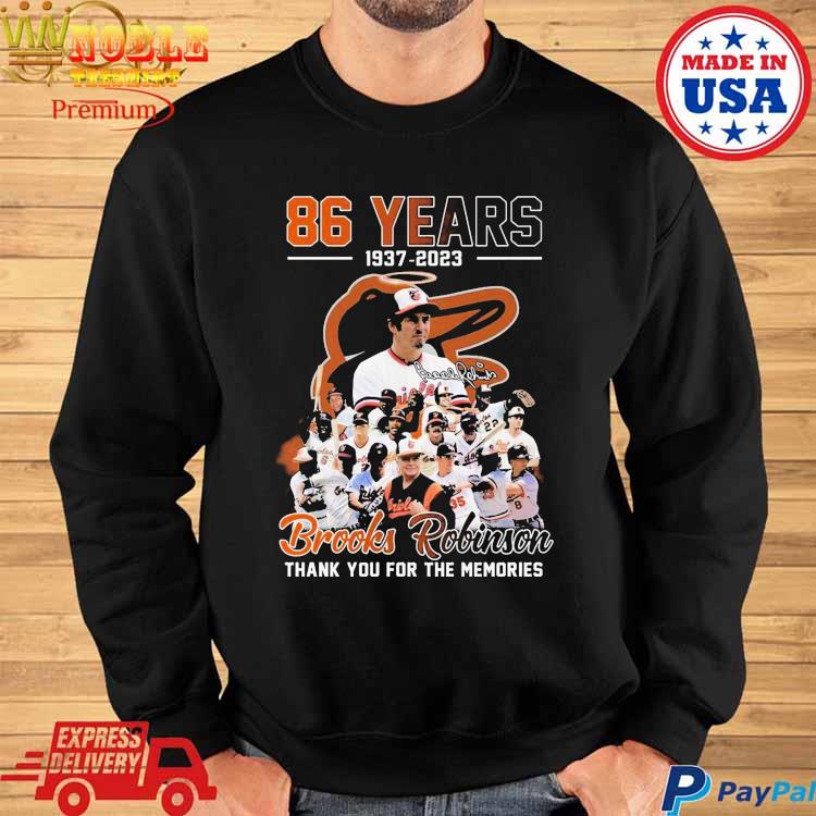 Brooks robinson 86 years 1937 2023 memories shirt, hoodie, sweater, long  sleeve and tank top