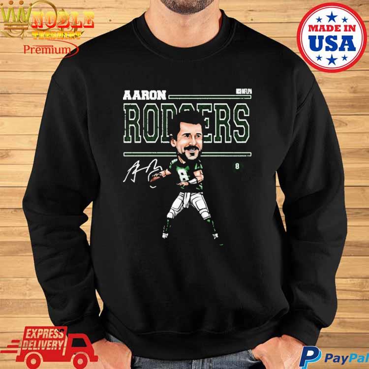 Aaron Rodgers New York J Cartoon WHT