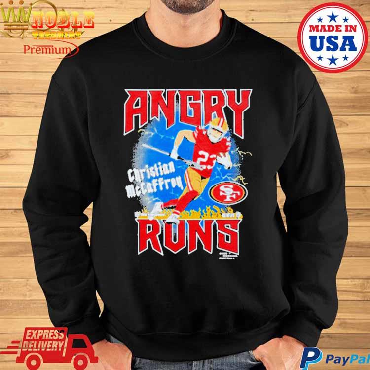 Original Angry Runs San Francisco 49ers Christian McCaffrey T-shirt,Sweater,  Hoodie, And Long Sleeved, Ladies, Tank Top