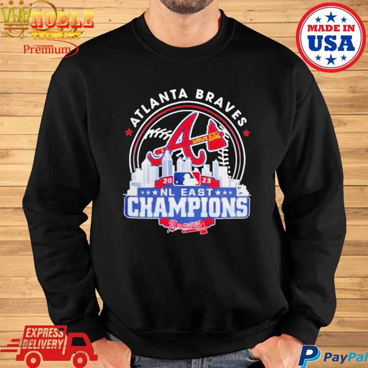 Official Atlanta braves mlb 2023 nl east champions skyline T-shirt, hoodie,  tank top, sweater and long sleeve t-shirt
