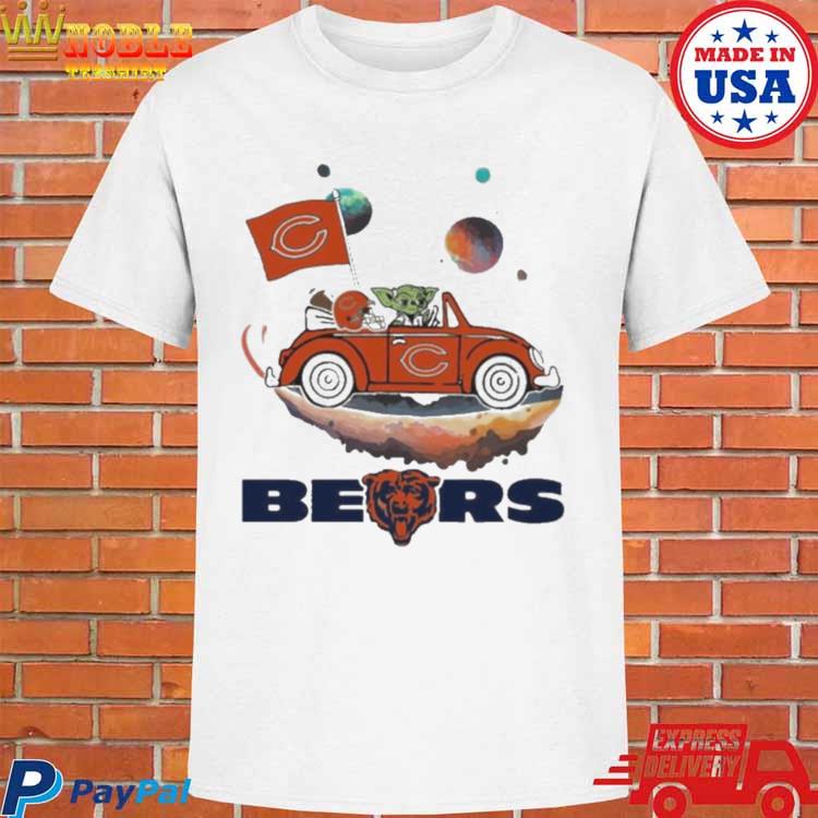 Chicago Bears Master Yoda Driving Car Universe Star Wars Shirt