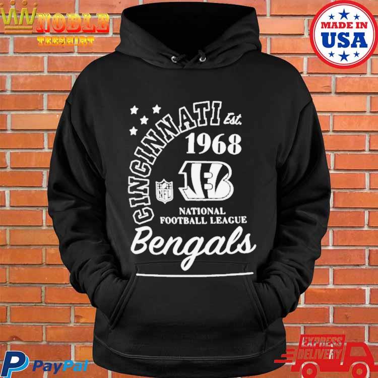 Cincinnati Established 1968 Shirt, Bengals Football Crewneck Hoodie