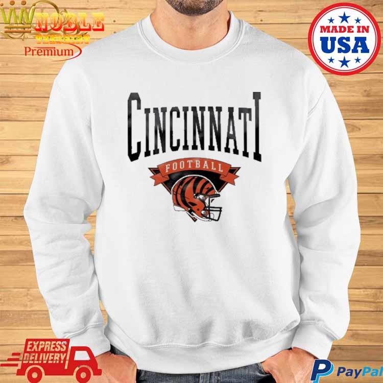 Cincinnati Bengals Sweatshirt, Vintage Football Short Sleeve Crewneck