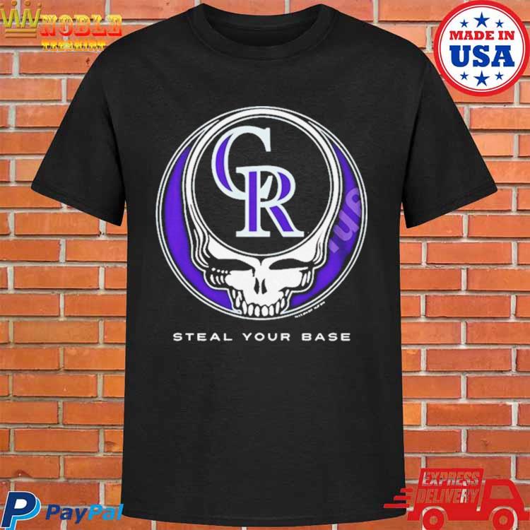 Colorado Rockies Steal Your Base Black Athletic T-Shirt