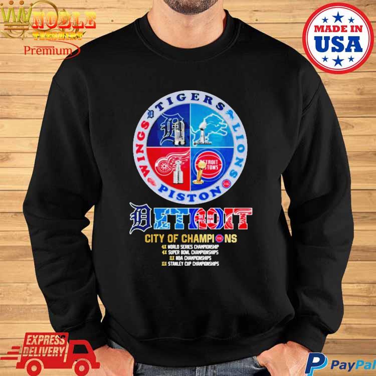 Detroit Lions Pistons Red Wings And Tigers City Of Champions 2023 shirt -  Guineashirt Premium ™ LLC