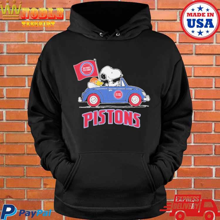 Top detroit Pistons basketball Snoopy dog driving car shirt, hoodie, sweater,  long sleeve and tank top