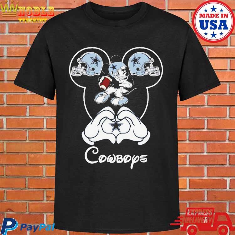 Official Disney mickey mouse love Dallas Cowboys 2023 T-shirt, hoodie, tank  top, sweater and long sleeve t-shirt