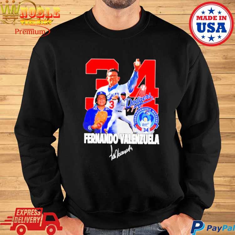 Official Number 34 Portrait Los Angeles Dodgers Fernando Valenzuela Shirt,  hoodie, sweater, long sleeve and tank top