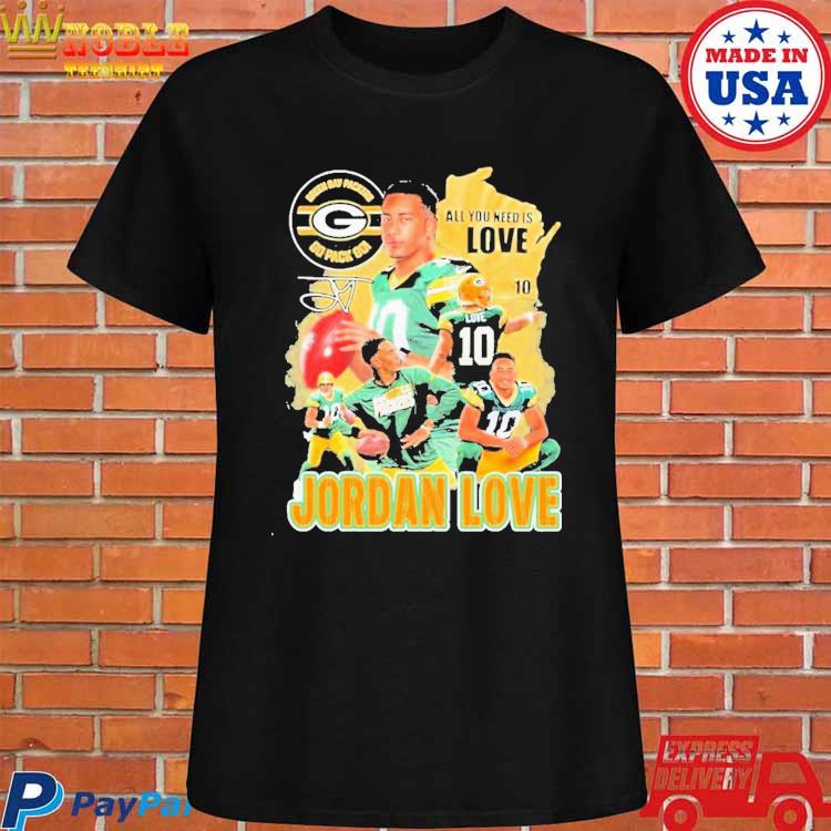 Jordan Love All You Need Is Love Green Bay Packers T-Shirt