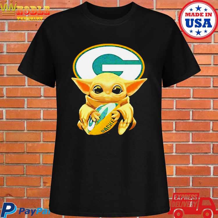 Baby Yoda Hug Heart Green Bay Packers And Chicago Cubs Love You I Do Shirt,Sweater,  Hoodie, And Long Sleeved, Ladies, Tank Top