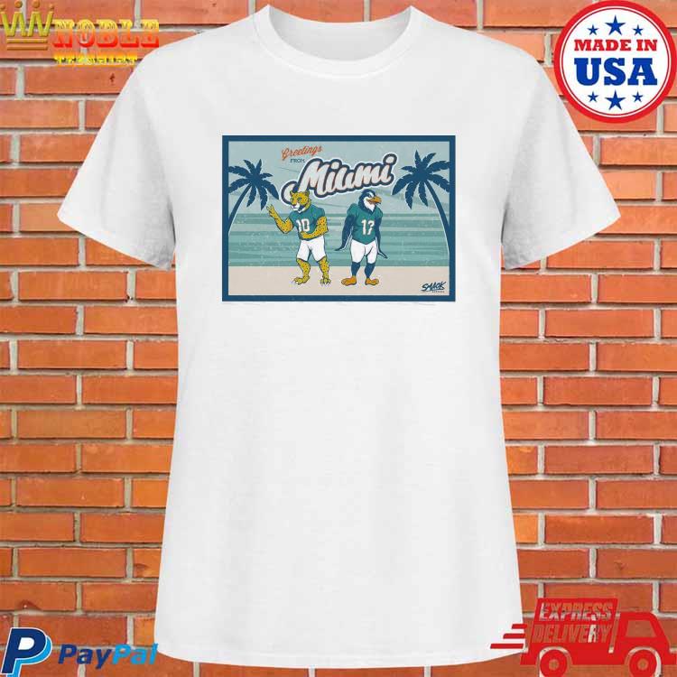 Miami Dolphins Cheetah And Penguin Greetings from Miami Shirt