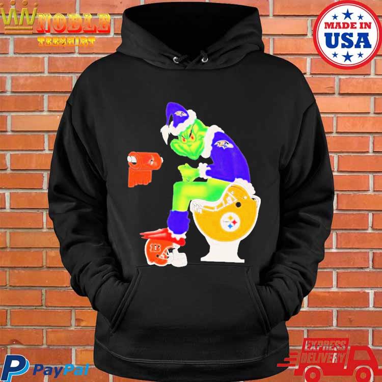 Grinch Pittsburgh Steelers Toilet Cleveland Brown Toilet Paper Baltimore  Ravens 2022 Sweatshirt