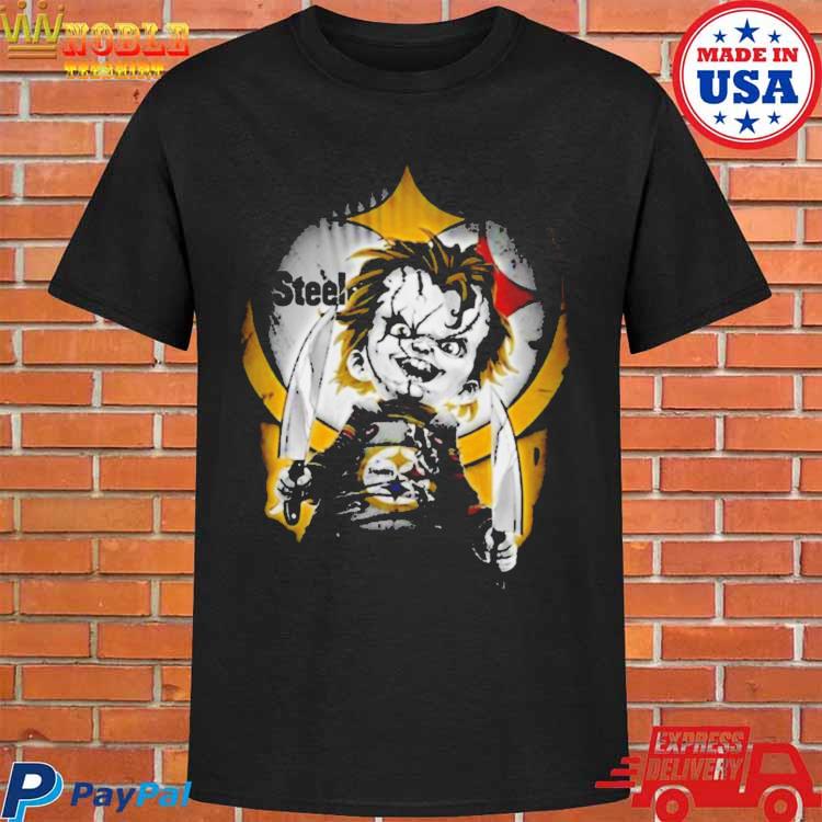 Official Horror movies chucky Pittsburgh Steelers halloween 2023 T