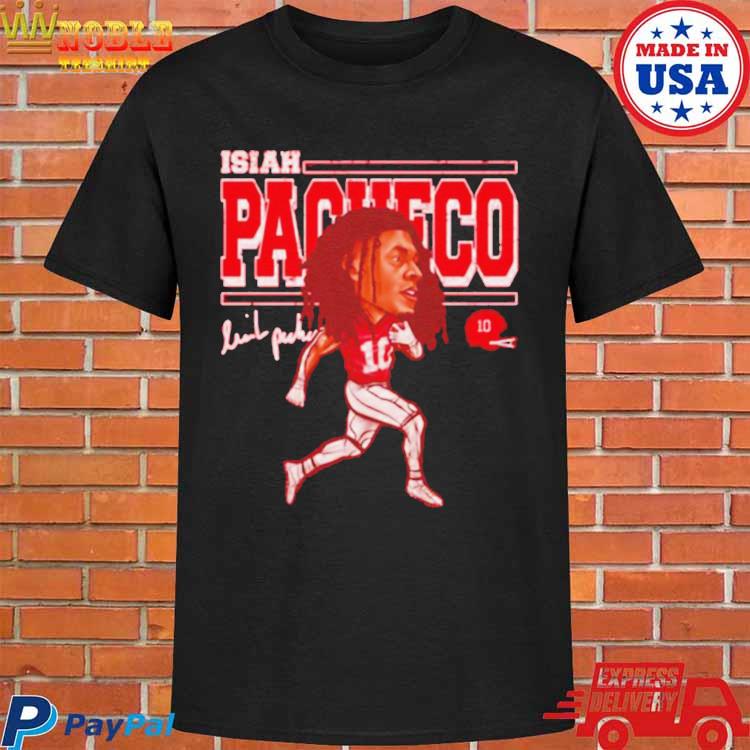 Official Isiah pacheco Kansas city cartoon Football T-shirt