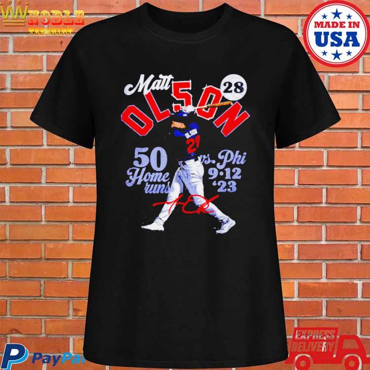 Official Matt olson atlanta 50 homers baseball T-shirt, hoodie