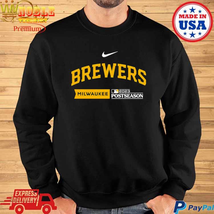 Official Milwaukee brewers nike 2023 postseason dugout T-shirt, hoodie,  tank top, sweater and long sleeve t-shirt