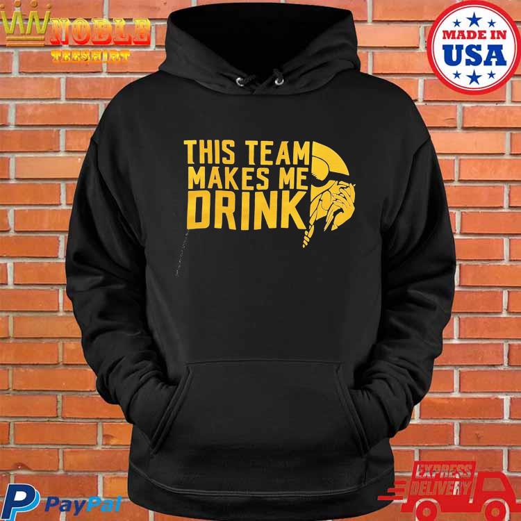 Official this team makes me drink Minnesota Vikings shirt, hoodie