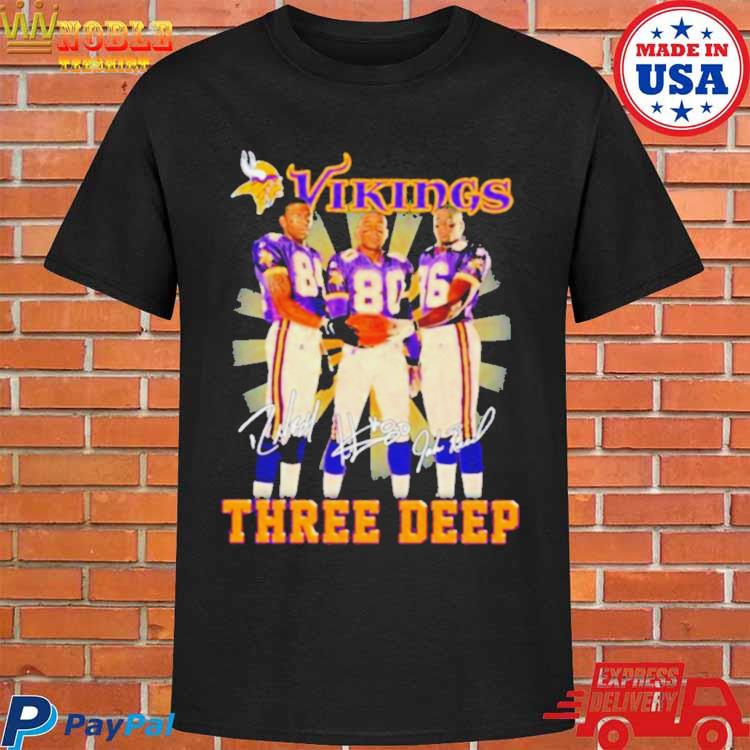 Official Minnesota vikings three deep jake reed cris carter randy moss  signatures T-shirt, hoodie, sweater, long sleeve and tank top