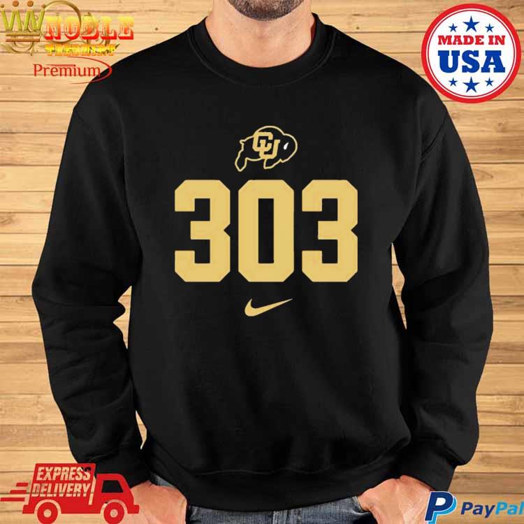 Nike Men's Colorado Buffaloes Black 303 Area Code Shirt by