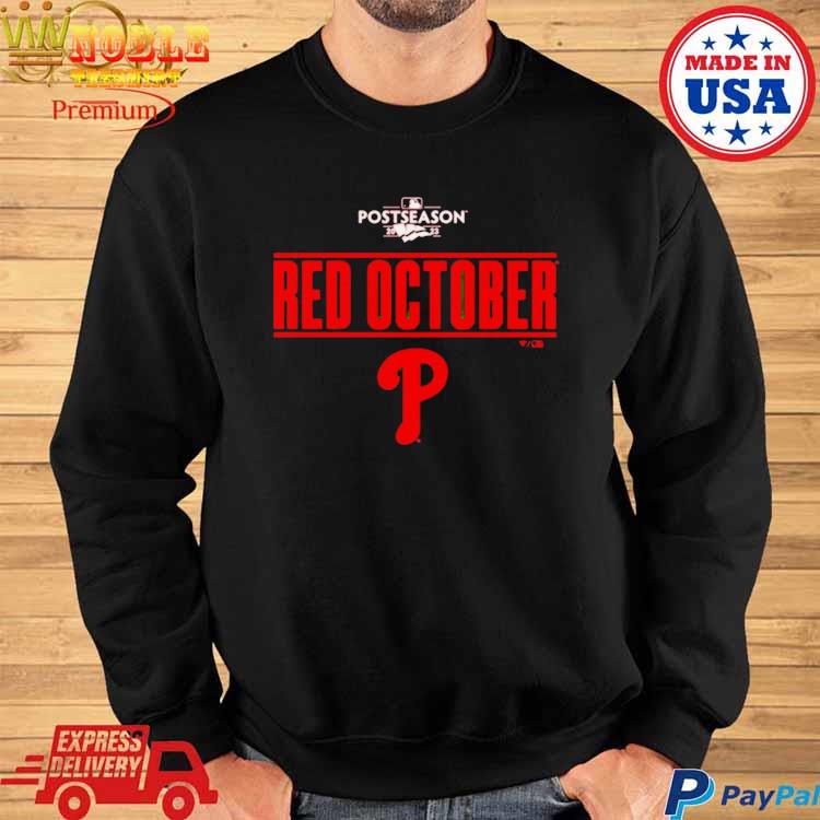 Official Philadelphia phillies red october 2023 postseason T-shirt