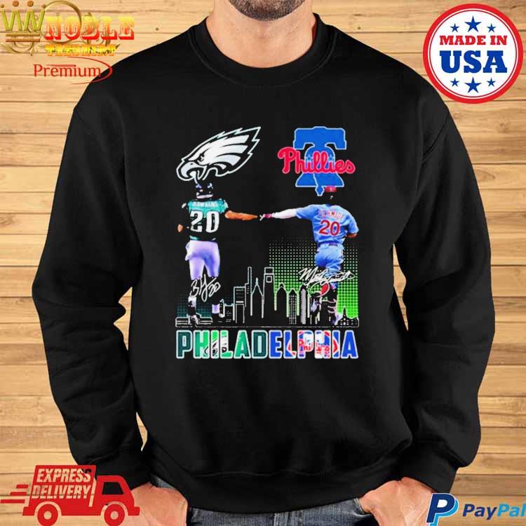 Official Philadelphia sports skyline brian dawkins and mike schmidt's  signatures T-shirt, hoodie, tank top, sweater and long sleeve t-shirt