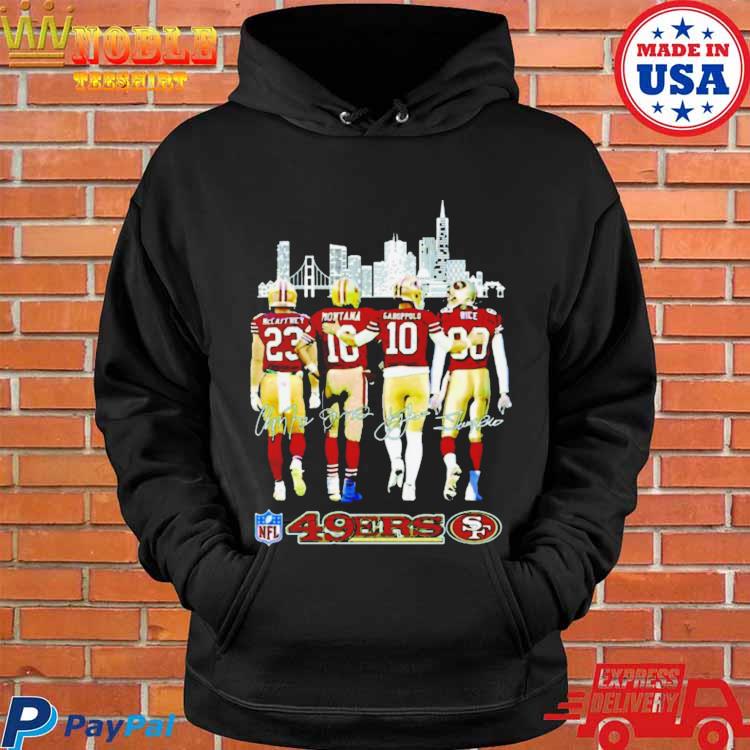 Long Sleeve RED 49ers McCaffrey Logo T-Shirt at  Men’s Clothing store