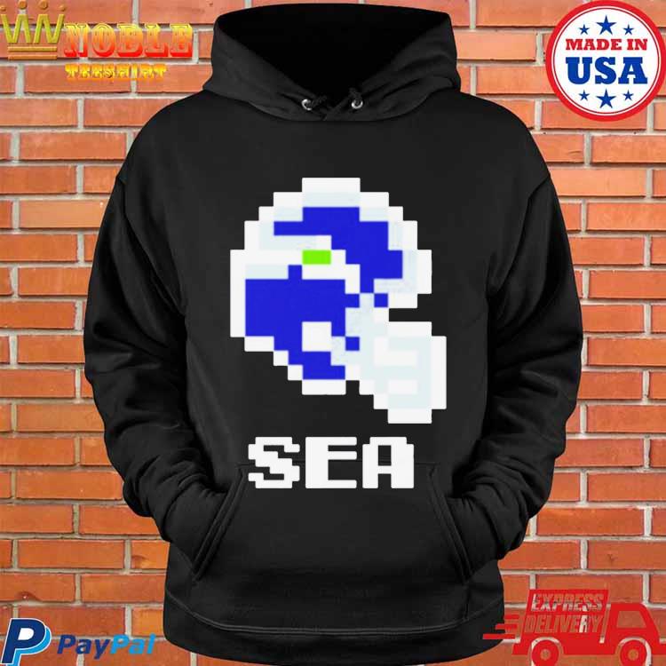 Seattle Seahawks Tecmo Bowl 8-Bit Helmet T-Shirt ( Seattle