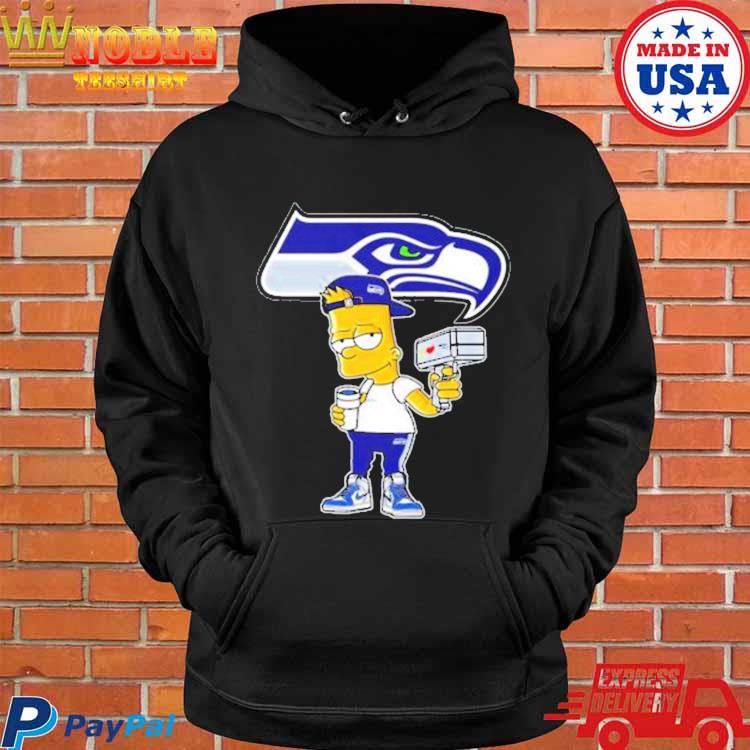 Official Seattle Seahawks NFL x bart simpson cartoon T-shirt, hoodie, tank  top, sweater and long sleeve t-shirt