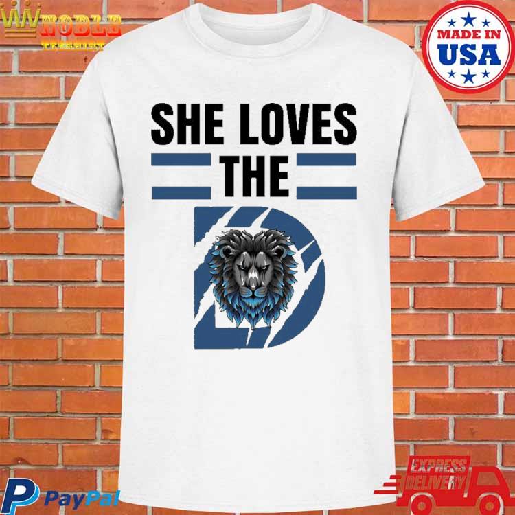 She Loves The Detroit Lions 2023 Men's T Shirt