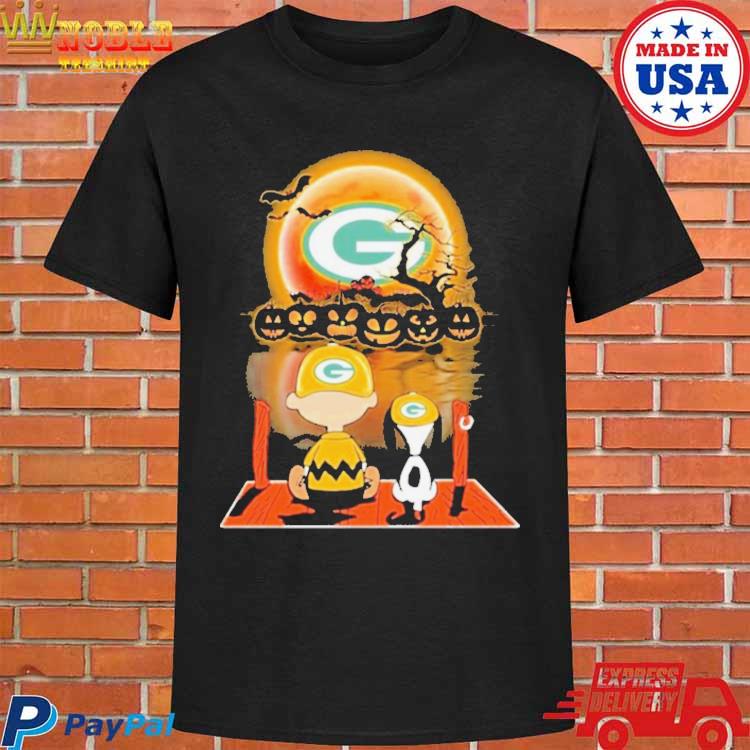 Snoopy Charlie Brown Pumpkin Green Bay Packers Halloween Moon