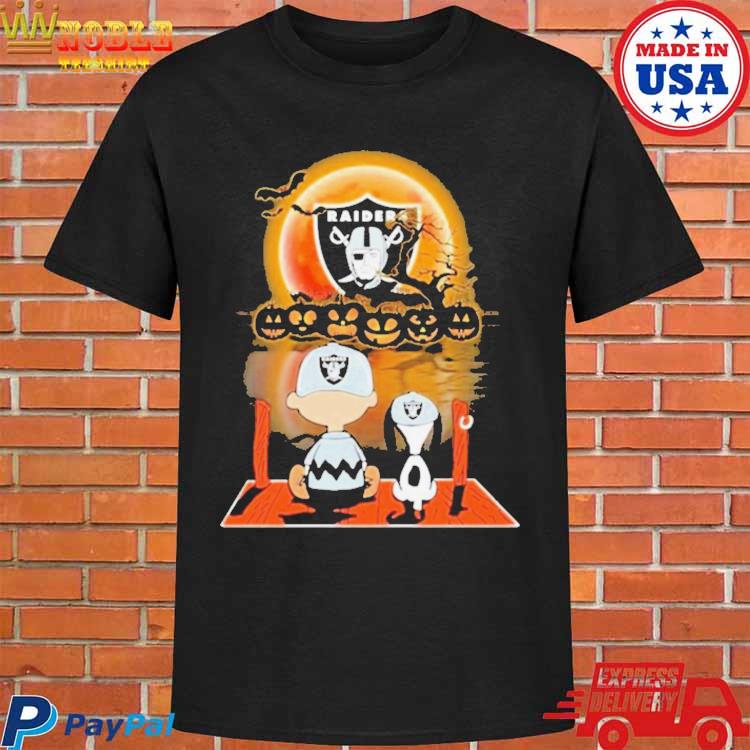 Snoopy Charlie Brown Las Vegas Raiders Pumpkin Halloween Moon