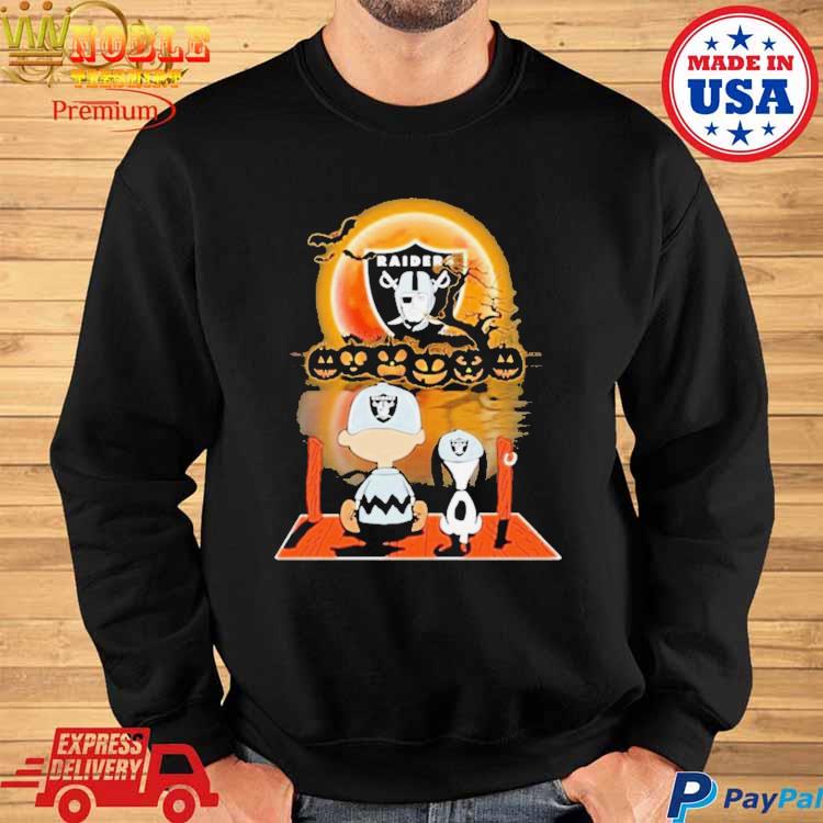 Official Snoopy and Charlie brown pumpkin las vegas raiders halloween moon  2023 T-shirt, hoodie, tank top, sweater and long sleeve t-shirt