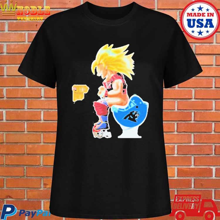 Official Son Goku Carolina Panthers Shitting On Toilet New