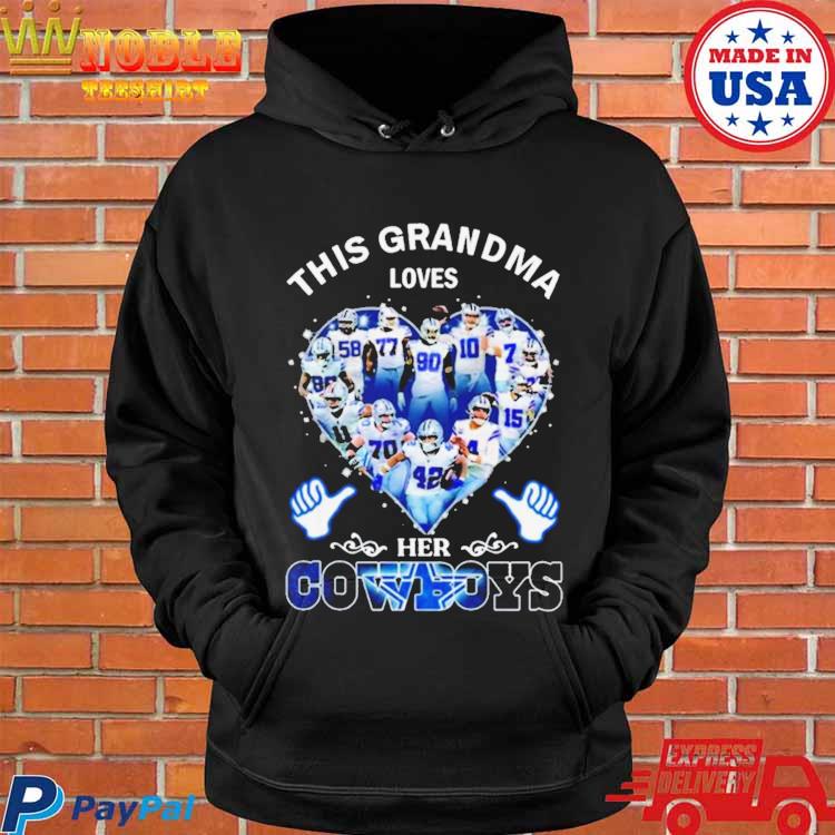 This grandma loves her Dallas Cowboys heart players shirt, hoodie, sweater  and v-neck t-shirt