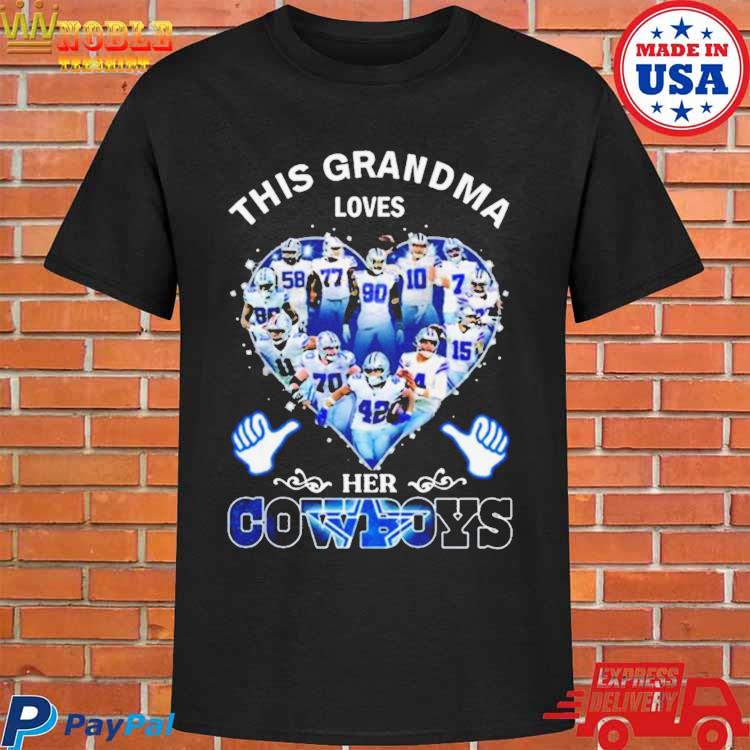 Official This grandma loves Dallas Cowboys heart players T-shirt, hoodie,  tank top, sweater and long sleeve t-shirt