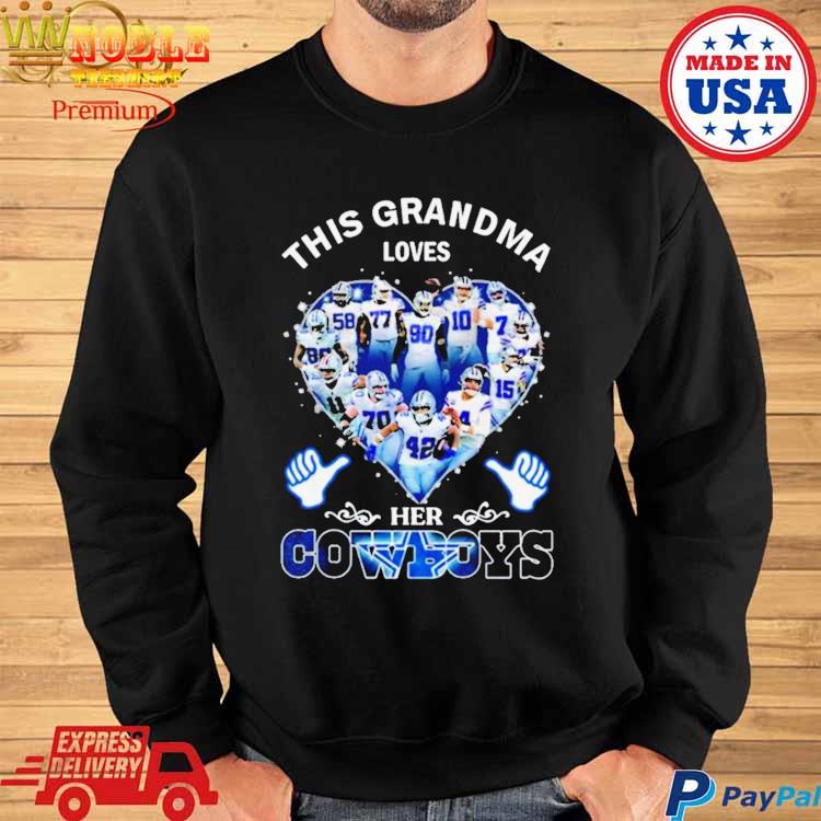 This Grandma Loves Dallas Cowboys Heart Players Shirt