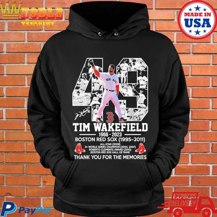 49 tim wakefield 1966-2023 Boston red sox 1995-2011 thank you for the  memories shirt, hoodie, sweater, long sleeve and tank top